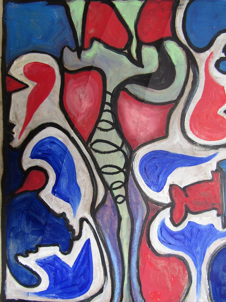 770x1027 Saatchi Art 7 Weird Heads Painting By Frantisek Florian - Weird Painting