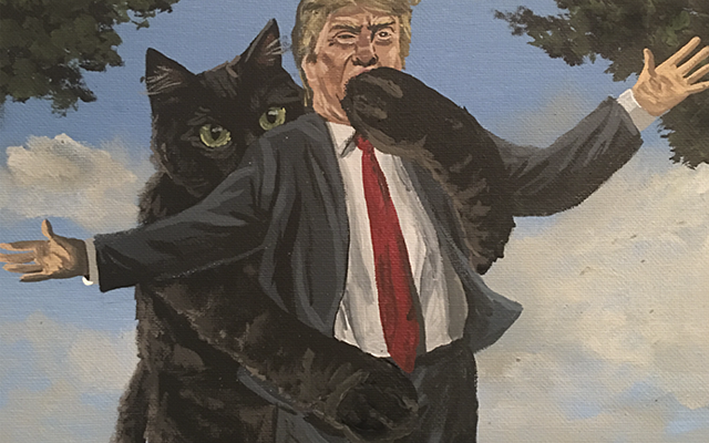 640x400 These Surrealist Cat Paintings Are So Weird, It's Hilarious - Weird Painting