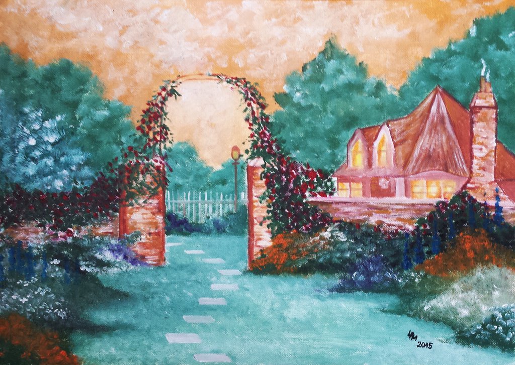 1024x727 Welcome Home (Oil Painting) By Alexandradart - Welcome Home Painting