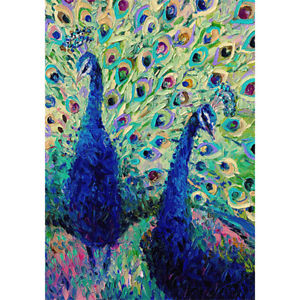 300x300 Welcome Painting Two Peacocks Garden Flag Double Sided House Decor - Welcome Painting
