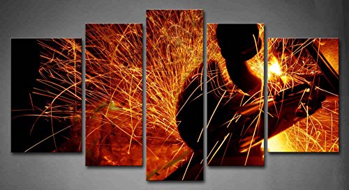 500x273 5 Pieces Picture Painting Wall Art Room Decor Print Poster Large - Welding Painting