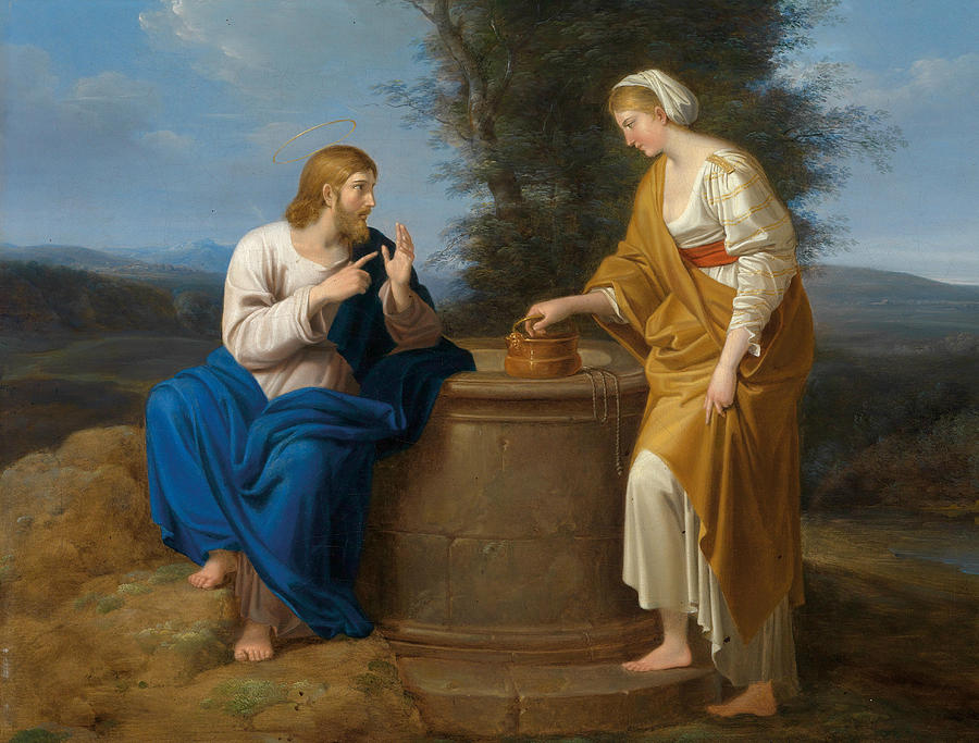 900x683 Christ And The Samaritan Woman At The Well Painting By Ferdinand - Well Painting