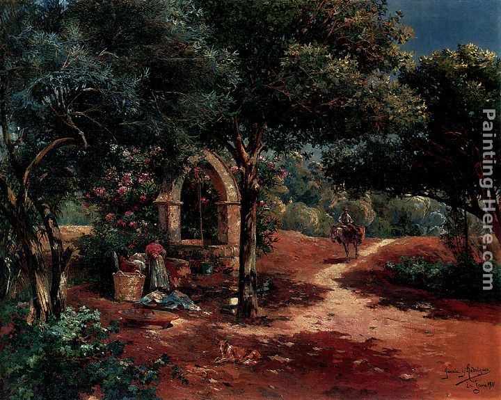 720x575 Manuel Garcia Y Rodriguez At The Well Painting Anysize 50% Off - Well Painting