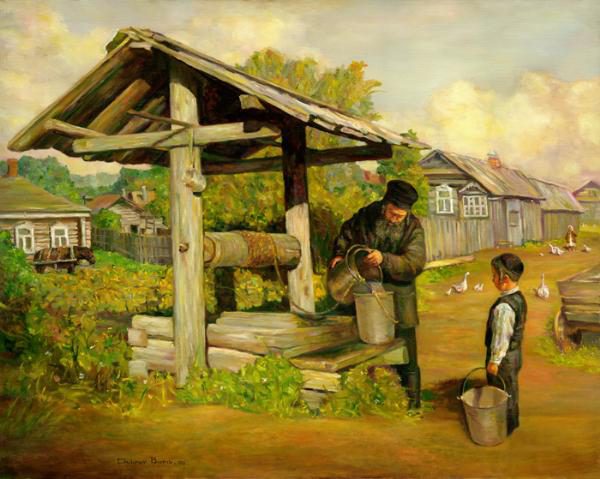 600x479 The Well (Boris Dubrov) - Well Painting