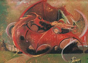 300x216 Welsh Dragon Paintings Fine Art America - Welsh Dragon Painting