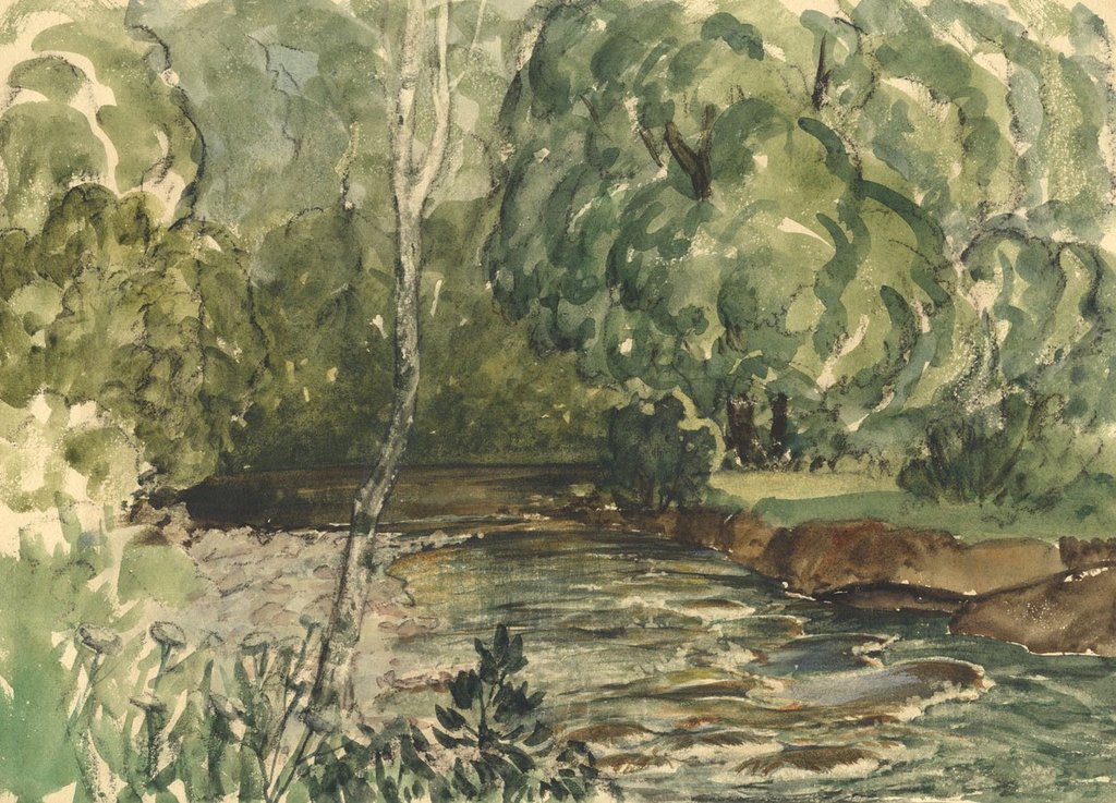 1024x737 Myles Tonks, Welsh River - Welsh Painting