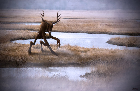 570x369 The Wendigo Painting Photo Manipulation Giclee Print - Wendigo Painting
