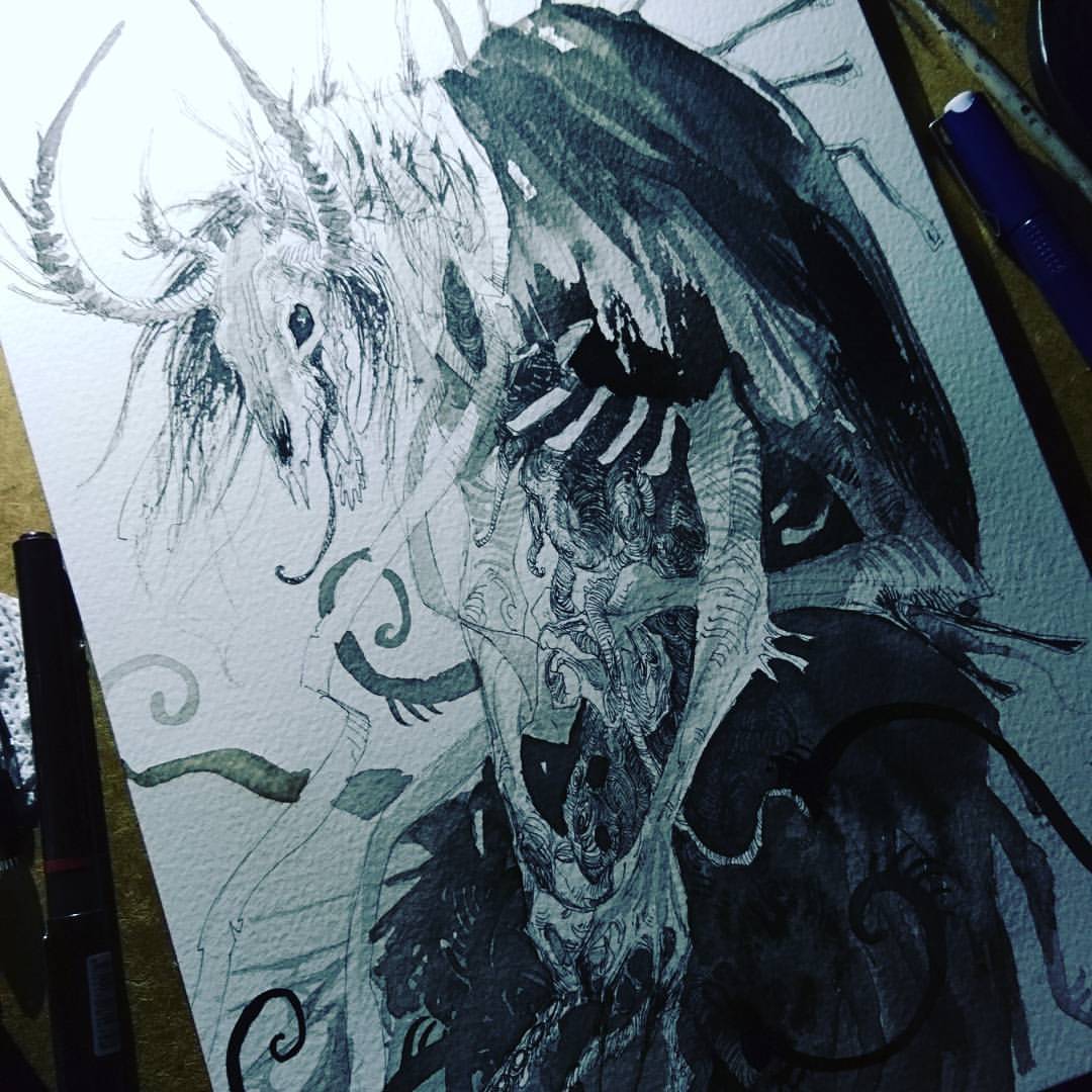 1080x1080 Abz J Harding - Wendigo Painting