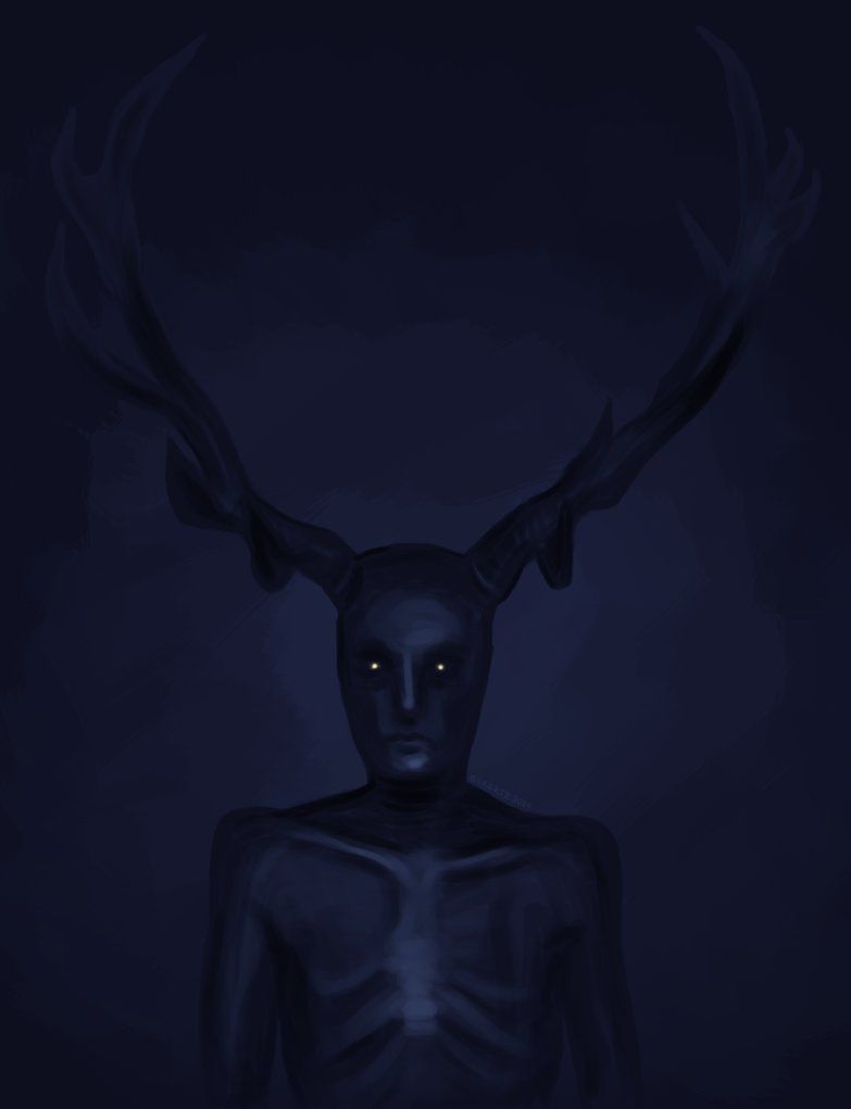 783x1021 Wendigo Painting By Xanimangax Mac's Favorites - Wendigo Painting