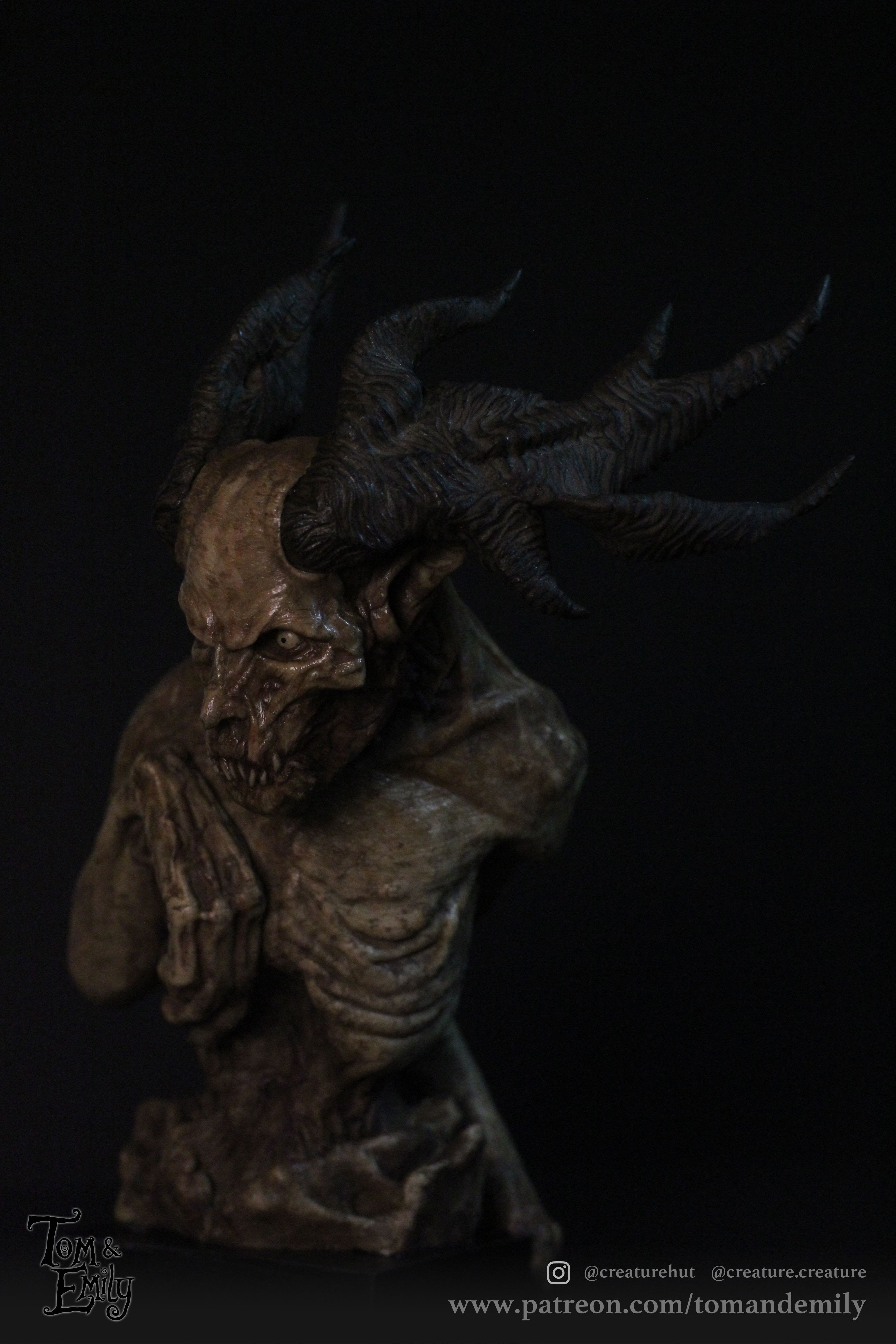 3456x5184 Wendigo Sculpture Bust Minipainting - Wendigo Painting