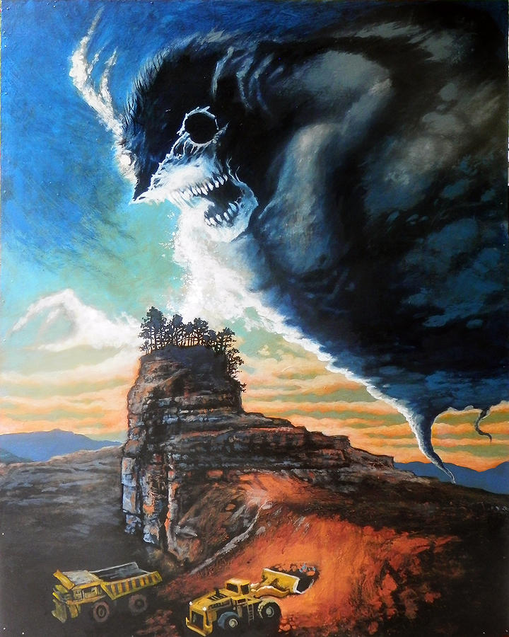 720x900 Fury Of The Wendigo Painting By Jamie Powers - Wendigo Painting