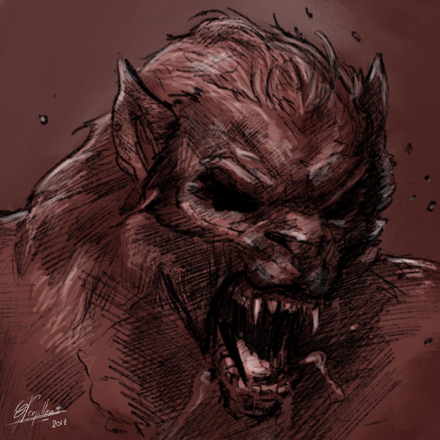 894x894 Werewolf - Werewolf Painting