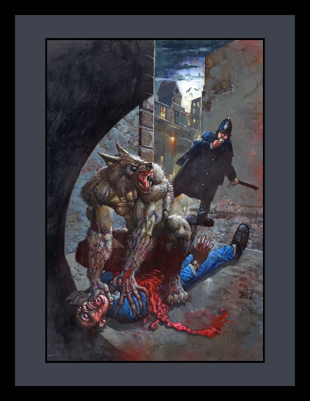 619x800 Werewolf Painting By Simon Bisley (Sold), In Simon Reed's Art Sold - Werewolf Painting