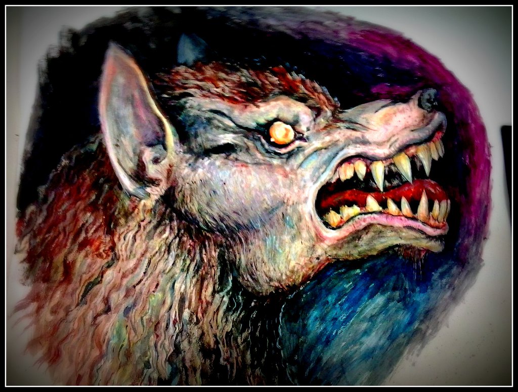 1024x774 Werewolf Painting By Reality Beware - Werewolf Painting