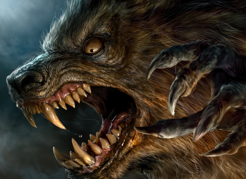 800x582 Werewolf Concept Art Techniques . By Chrisscalf - Werewolf Painting