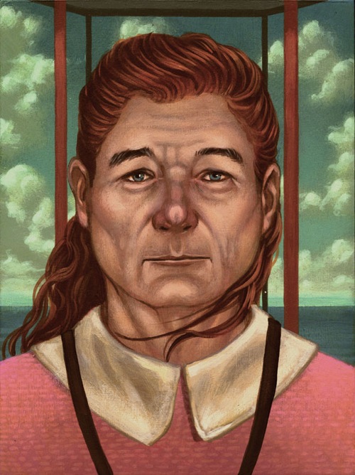 500x668 Oddly Beautiful Paintings Of Bill Murray As Wes Anderson - Wes Anderson Painting
