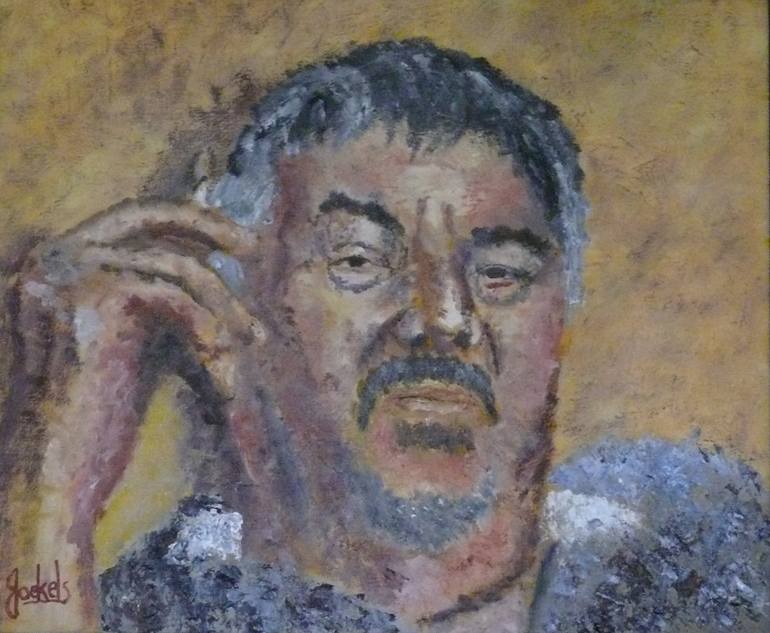 770x633 Saatchi Art The Smoking Poet Painting By Jurie Wessels - Wessels Painting