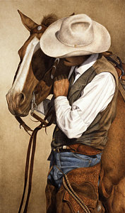 177x300 Western Cowboy Paintings Fine Art America - Western Cowboy Painting