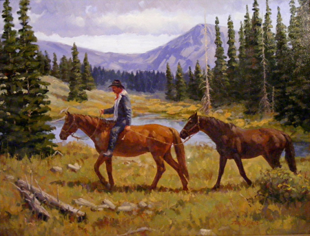 Western Cowboy Painting at PaintingValley.com | Explore collection of ...