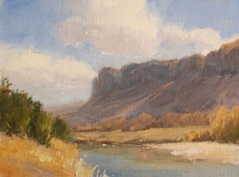 475x352 River Border - Western Landscape Painting
