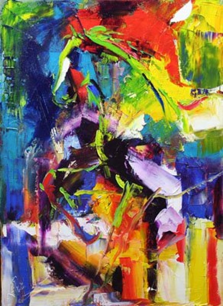 438x600 Elements Of Surprise Contemporary Western Art Horse Oil Painting - Western Oil Painting Artists