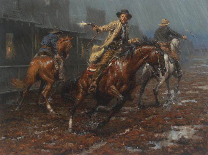 700x523 Newest Western Oil Painting By Andy Thomas - Western Oil Painting Artists