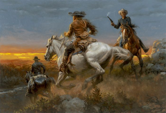700x476 Newest Western Oil Painting By Andy Thomas - Western Oil Painting Artists