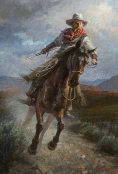 236x347 The Outriders - Western Oil Painting Artists
