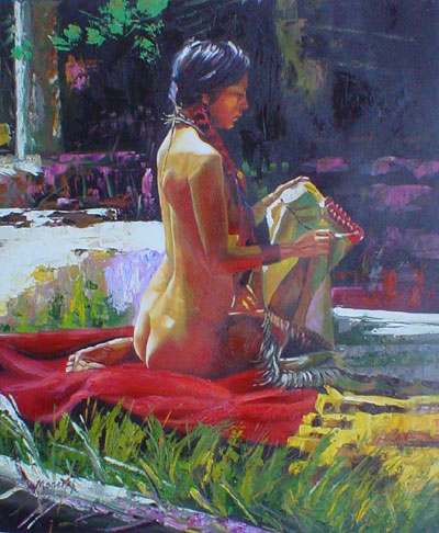 400x486 Western Art Oil Paintings Discount, Distributors Of High Quality - Western Oil Painting Artists