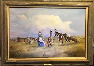 300x213 Western Oil Painting Original By Mary Selfridge, Signed Ebay - Western Oil Painting Artists