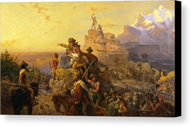 651x435 Westward Ho Canvas Print Canvas Art By Emanuel Leutze - Westward Ho Painting