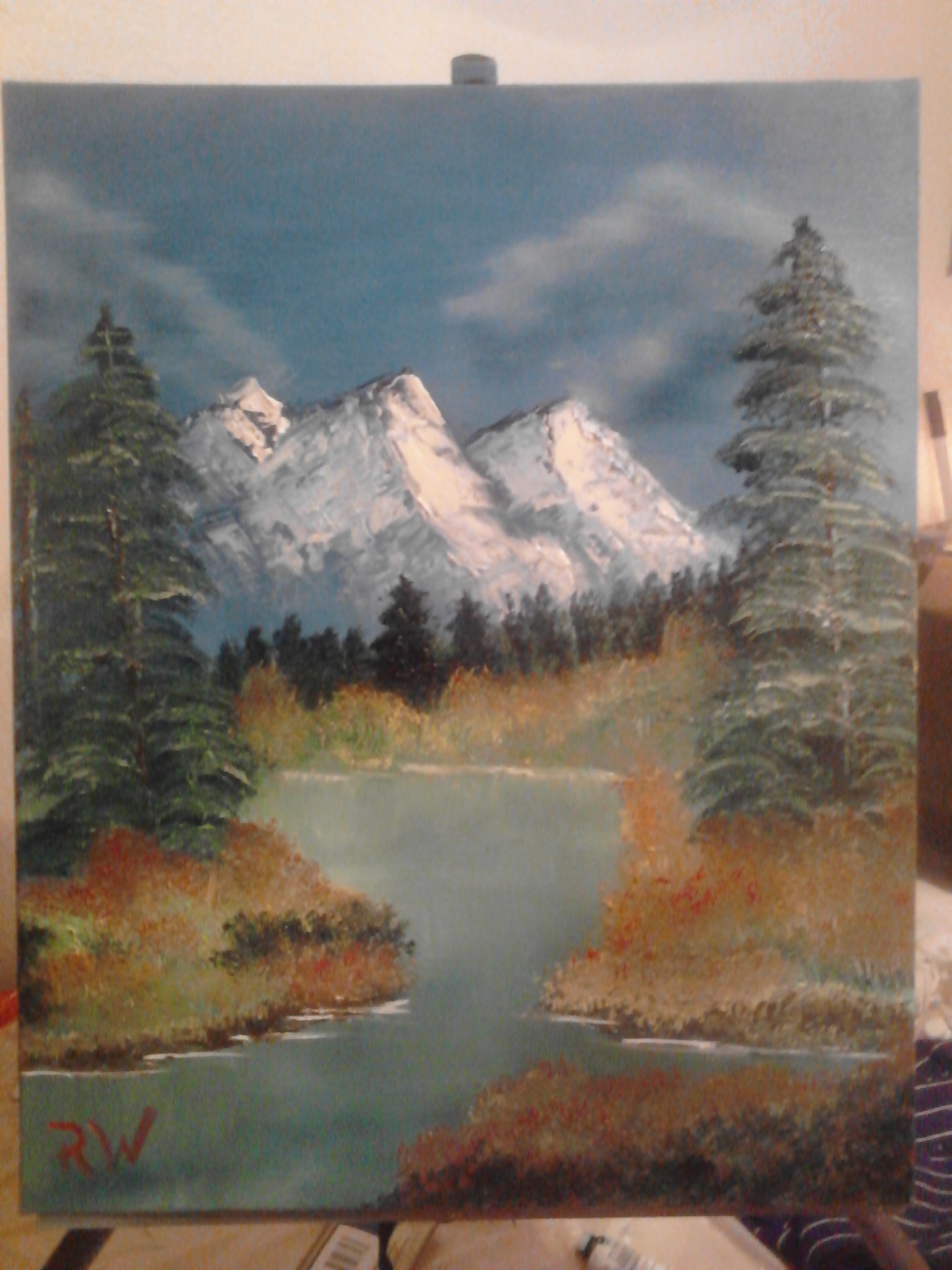 1536x2048 My Fourth Painting. Another Bob Ross Inspired Wet On Wet Oil - Wet On Wet Painting