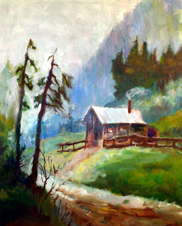 598x741 Wet Weather (First Oil Painting) By Dtkd1412 - Wet On Wet Painting