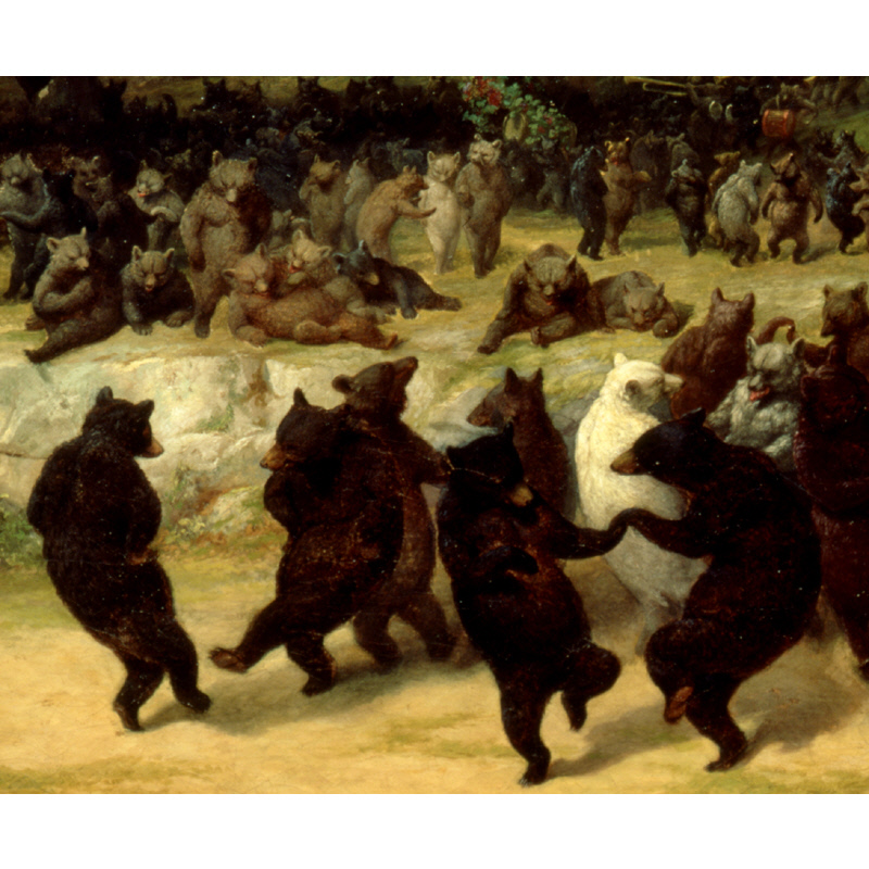 800x800 New York Historical Society The Bear Dance - Wh Beard Bear Painting