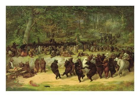 473x355 The Bear Dance Premium Giclee Print By William Holbrook Beard - Wh Beard Bear Painting