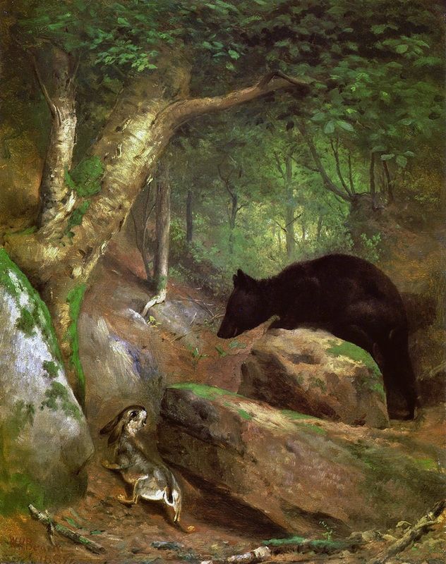 632x800 The Disputed Way William Holbrook Beard (1889) My Favorite Art - Wh Beard Bear Painting