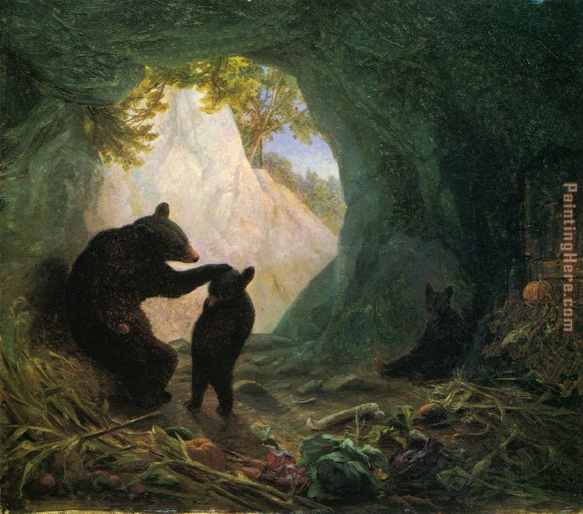 851x751 William Holbrook Beard Bear And Cubs Painting Anysize 50% Off - Wh Beard Bear Painting