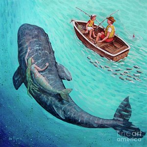 300x300 Sperm Whale Paintings Fine Art America - Whale And Ship Painting