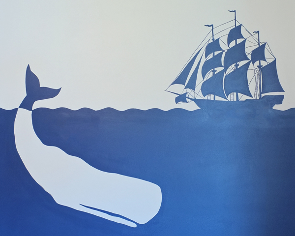 600x480 How To Paint A Mural Even If You Are Not An Artist - Whale And Ship Painting