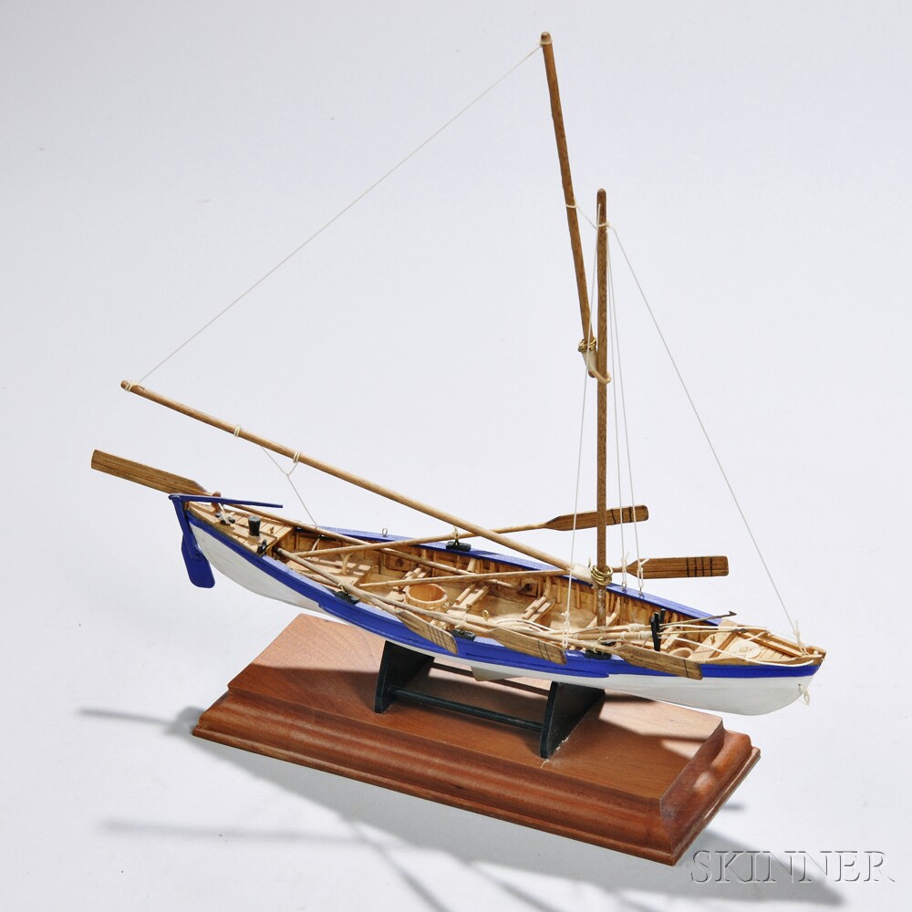 1000x1000 Small Carved And Painted Model Of A New Bedford Whale Boat - Whale Boat Painting