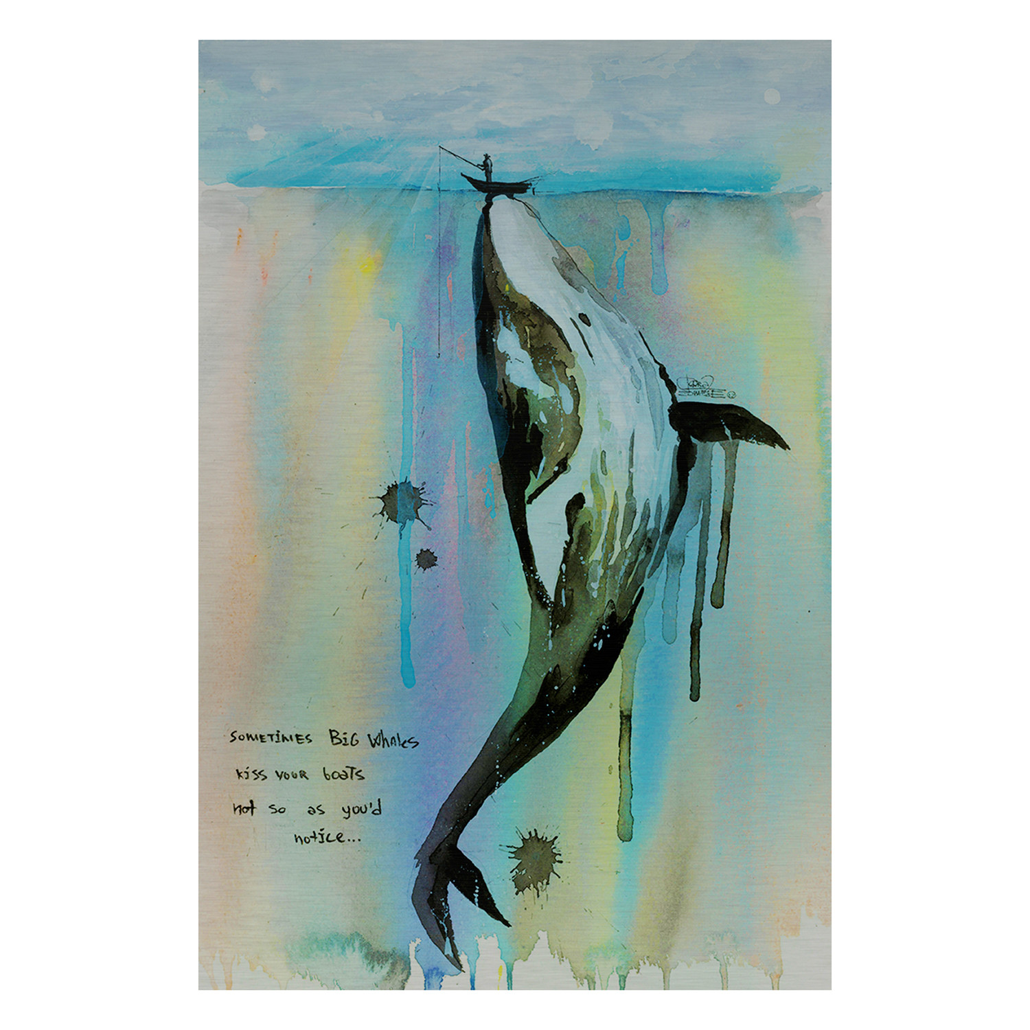 1500x1500 Whalelala (24w X 36h X 2d) - Whale Boat Painting