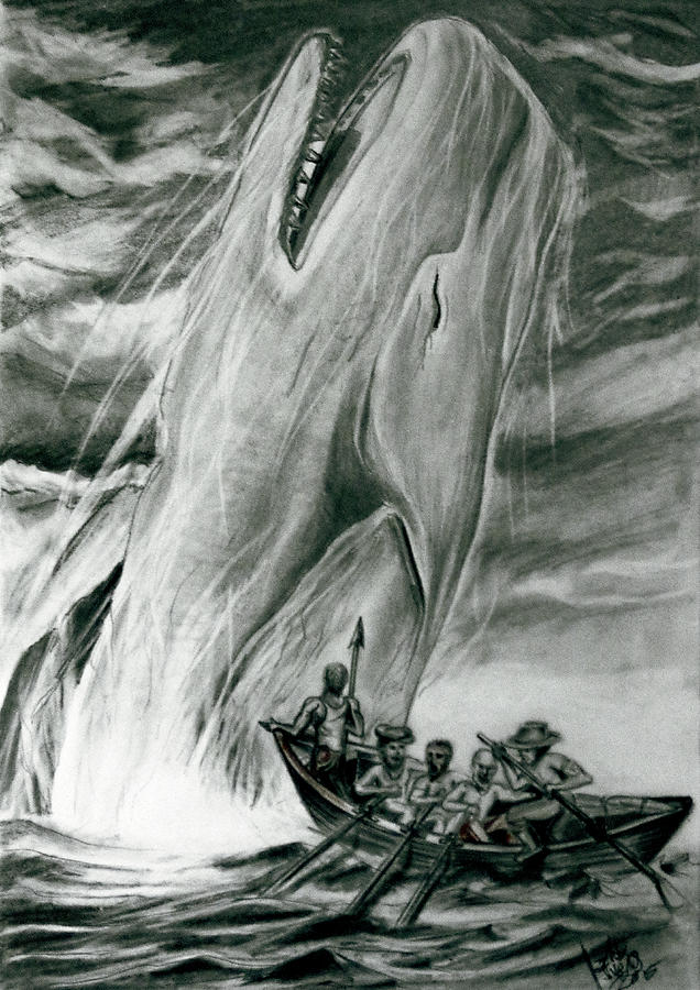 636x900 Whale Hunting Painting By Antonio Ivens - Whale Hunting Painting