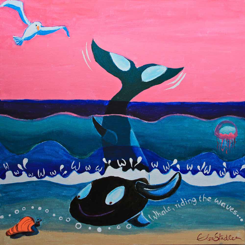 1000x1000 South Africa Fine Art - Whale Painting For Kids