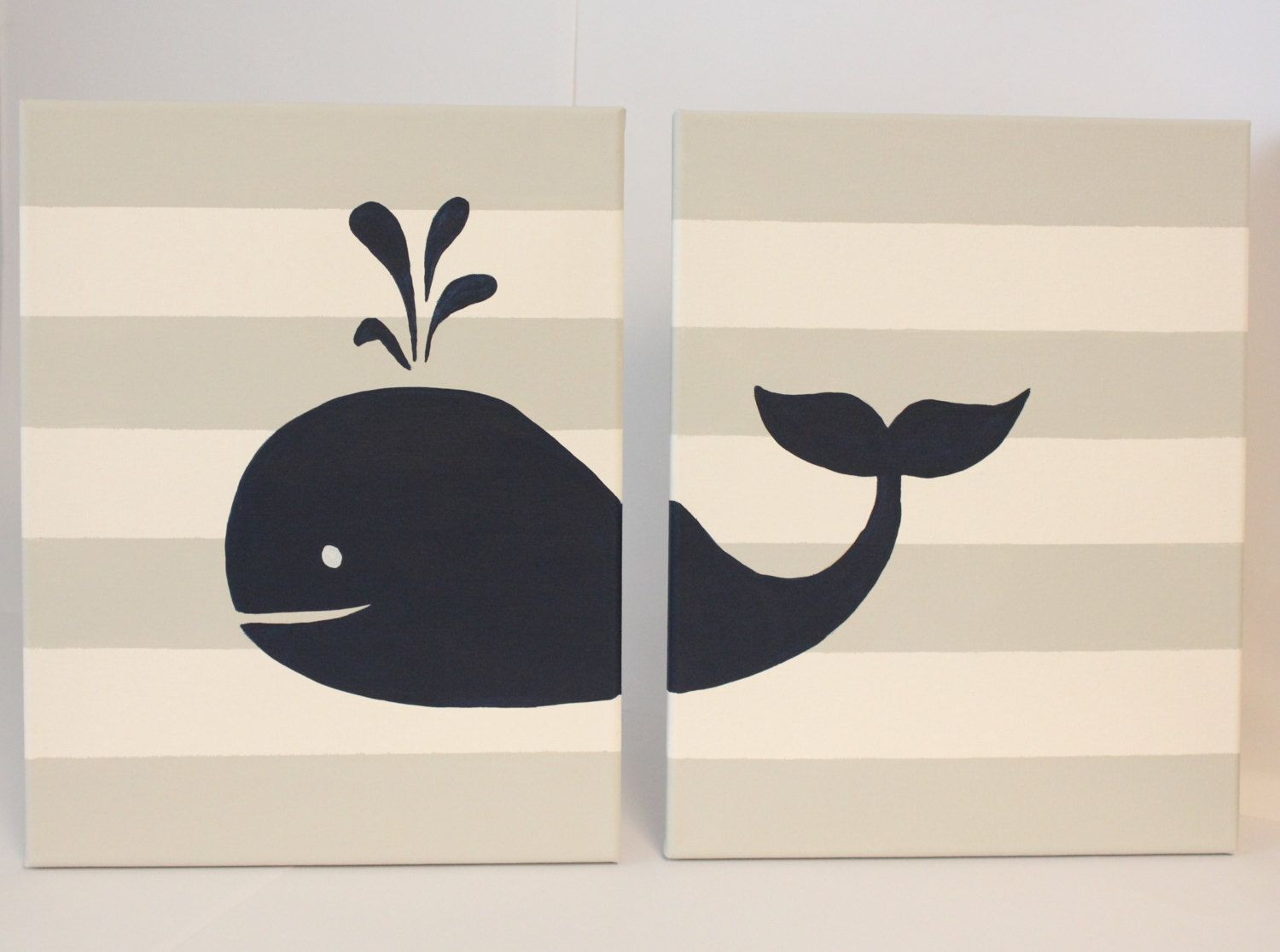 1500x1116 Whale Acrylic Painting, Whale Nursery Art, Boy Nautical Theme Room - Whale Painting For Kids
