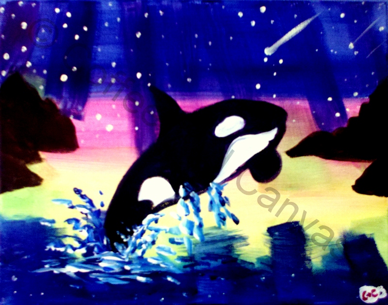 800x629 Coffee Canvas Kid's Painting Options Archives Coffee - Whale Painting For Kids