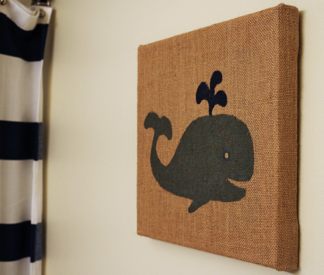 1132x960 Hand Painted Happy Whale Burlap Painting Sea Nautical Baby Shower - Whale Painting For Kids