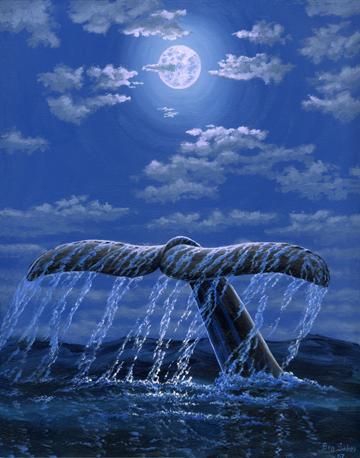 360x458 Painter Of The Pacific Northwest And Hawaii - Whale Painting On Canvas