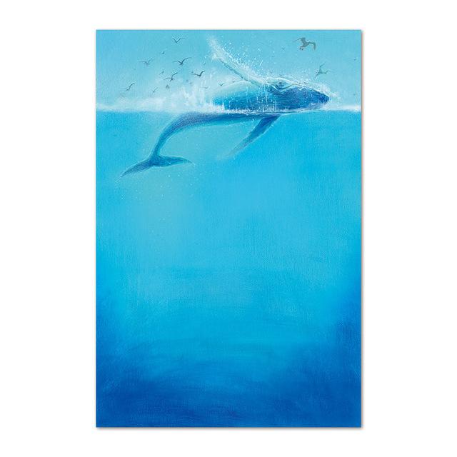 640x640 Whale Canvas Painting Groneti - Whale Painting On Canvas