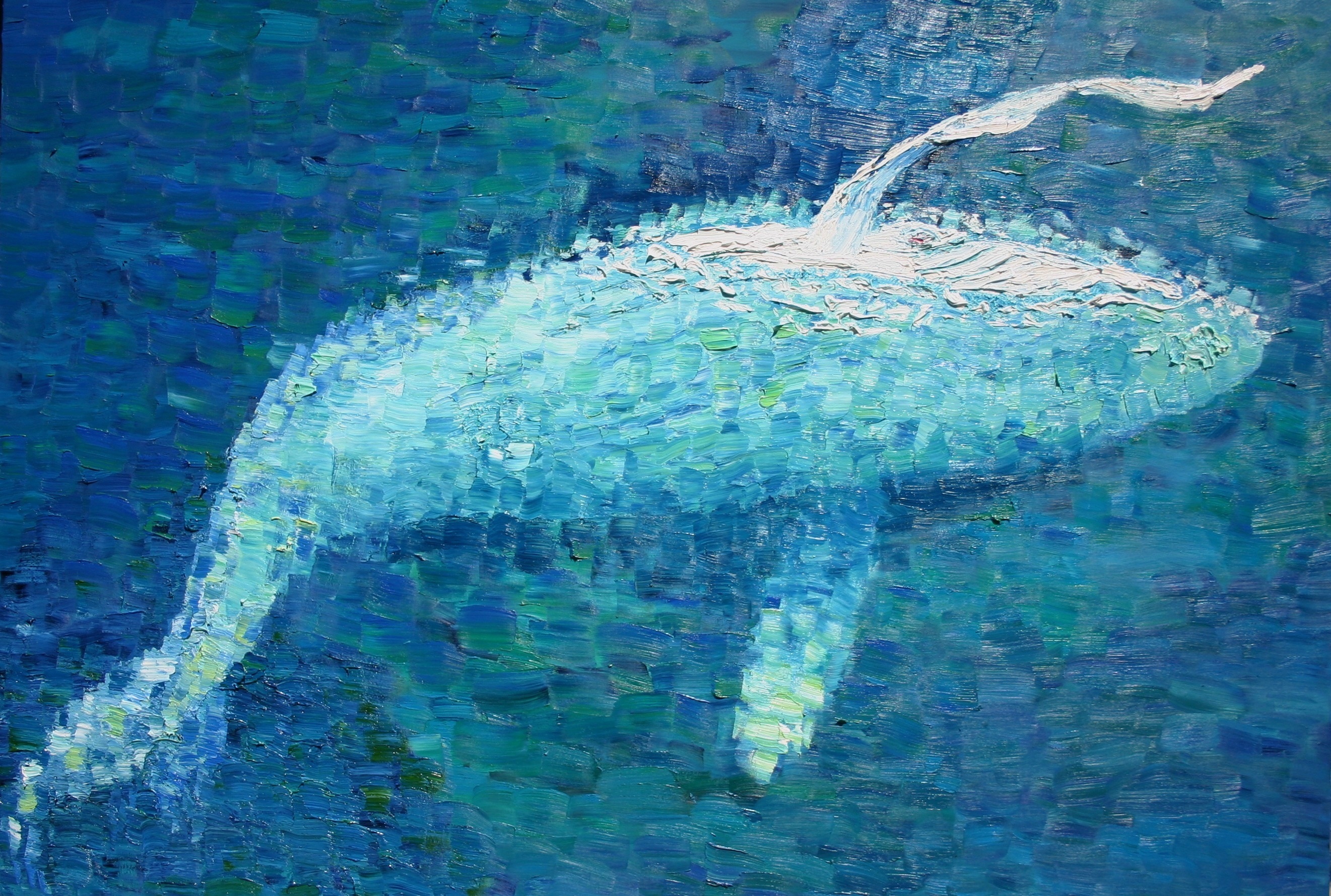 2642x1779 Humpback Whale Painting Stephanie Burns Fine Art - Whale Painting On Canvas