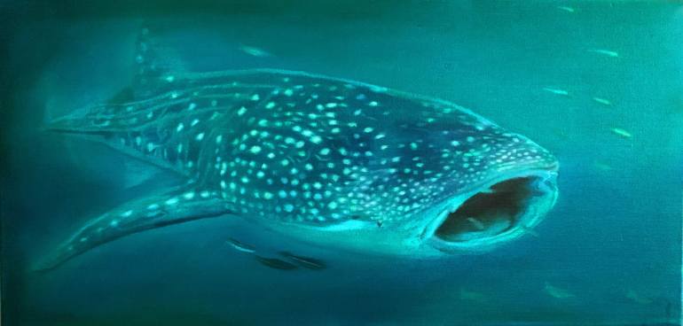 770x368 Saatchi Art Whale Shark Painting By Daniel Lewis - Whale Shark Painting
